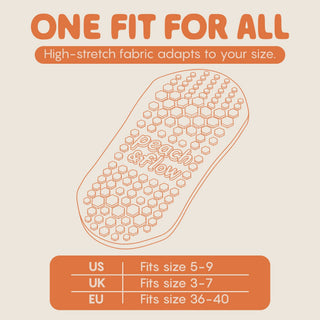Peaches - Pilates Grip Socks - Peach & Flow