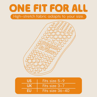 Smiley Faces - Pilates Grip Socks - Peach & Flow