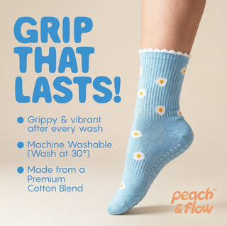 Eggs - Pilates Grip Socks - Peach & Flow