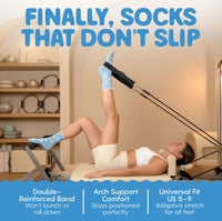 Eggs - Pilates Grip Socks - Peach & Flow