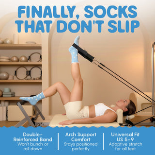 Eggs - Pilates Grip Socks - Peach & Flow