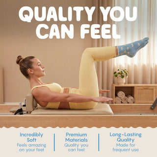 Eggs - Pilates Grip Socks - Peach & Flow