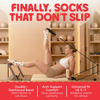 Chilis - Pilates Grip Socks - Peach & Flow