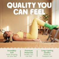 Less Drama More Matcha - Pilates Grip Socks - Peach & Flow