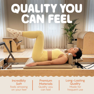 Peaches - Pilates Grip Socks - Peach & Flow