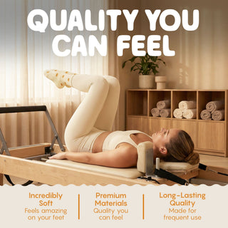 Smiley Faces - Pilates Grip Socks - Peach & Flow