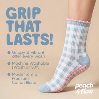 Blue Gingham - Peach & Flow