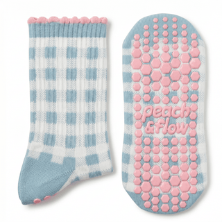 Blue Gingham - Peach & Flow
